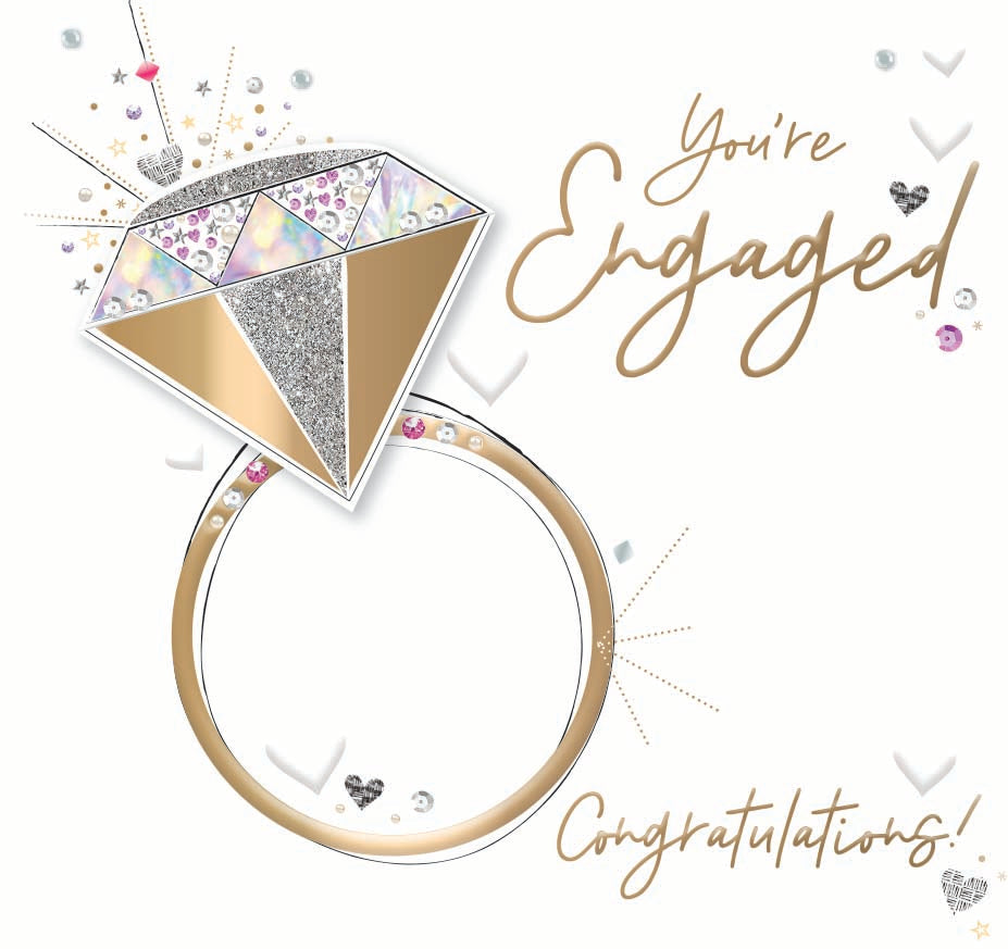 Engagement Card -  Sparkling Engagement Ring