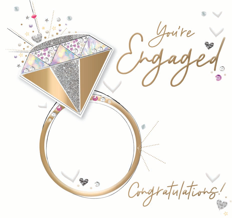 Engagement Card - Sparkling Engagement Ring