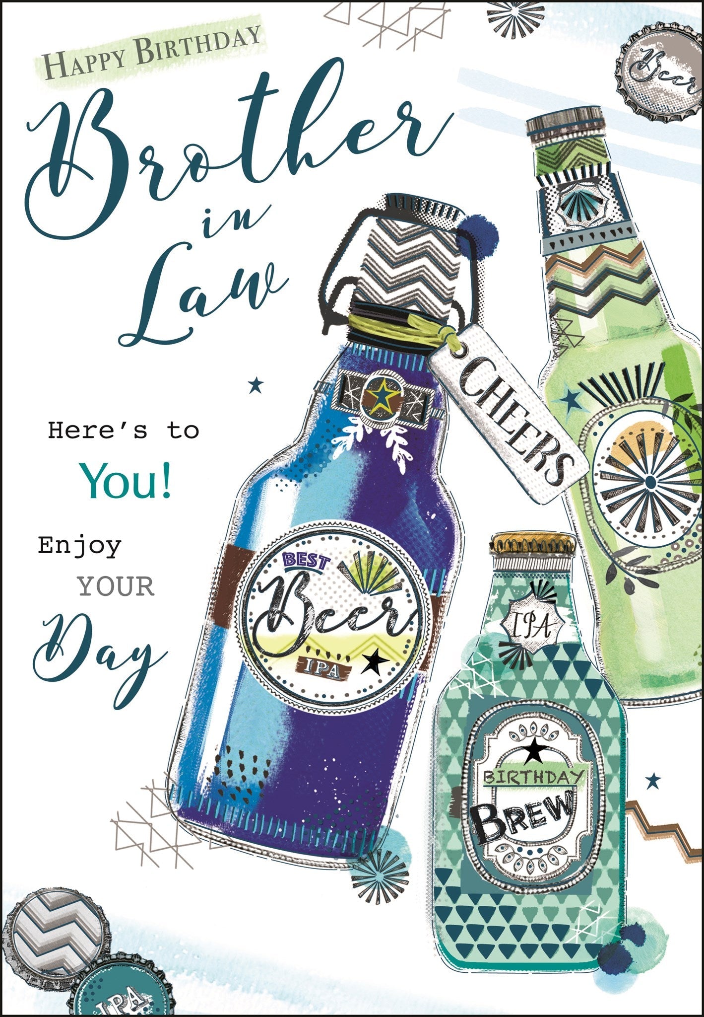 Brother in Law Birthday Card - A Festivity Of Beers