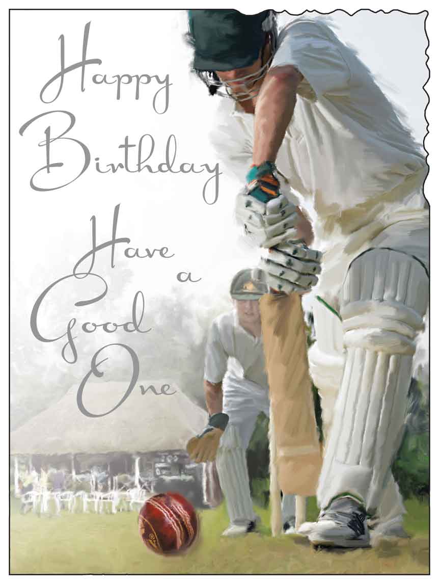 Birthday Card - A Cricket Match