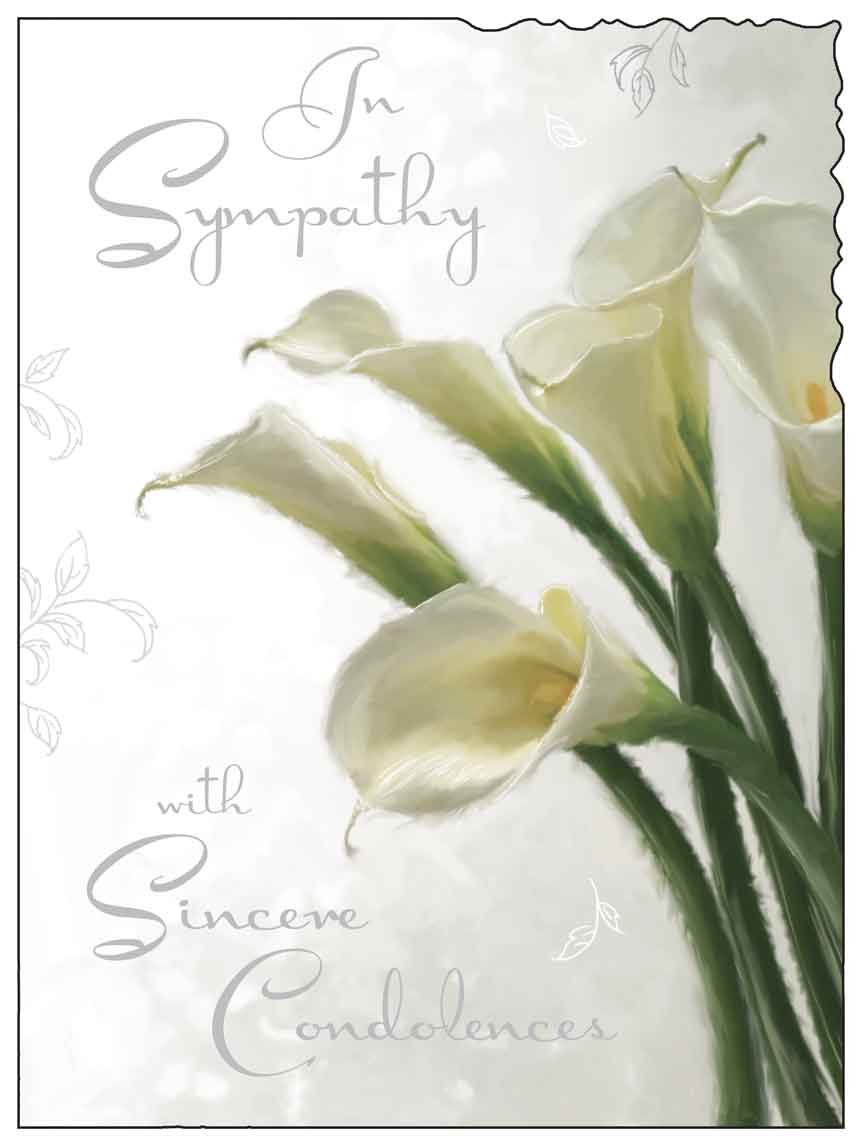 Sympathy Card - Cala Lilies