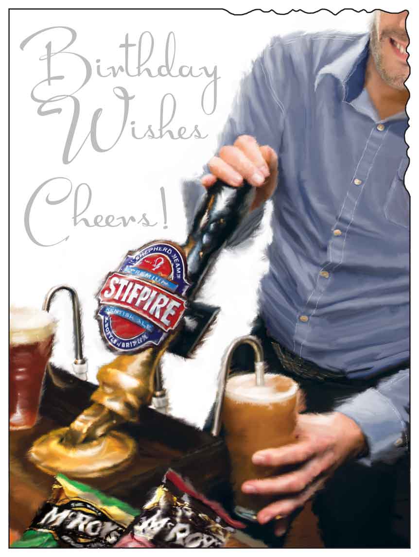 Birthday Card - Draught Beer On Tap