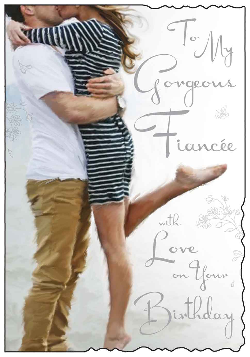 Fiancée Birthday Card - Madly In Love