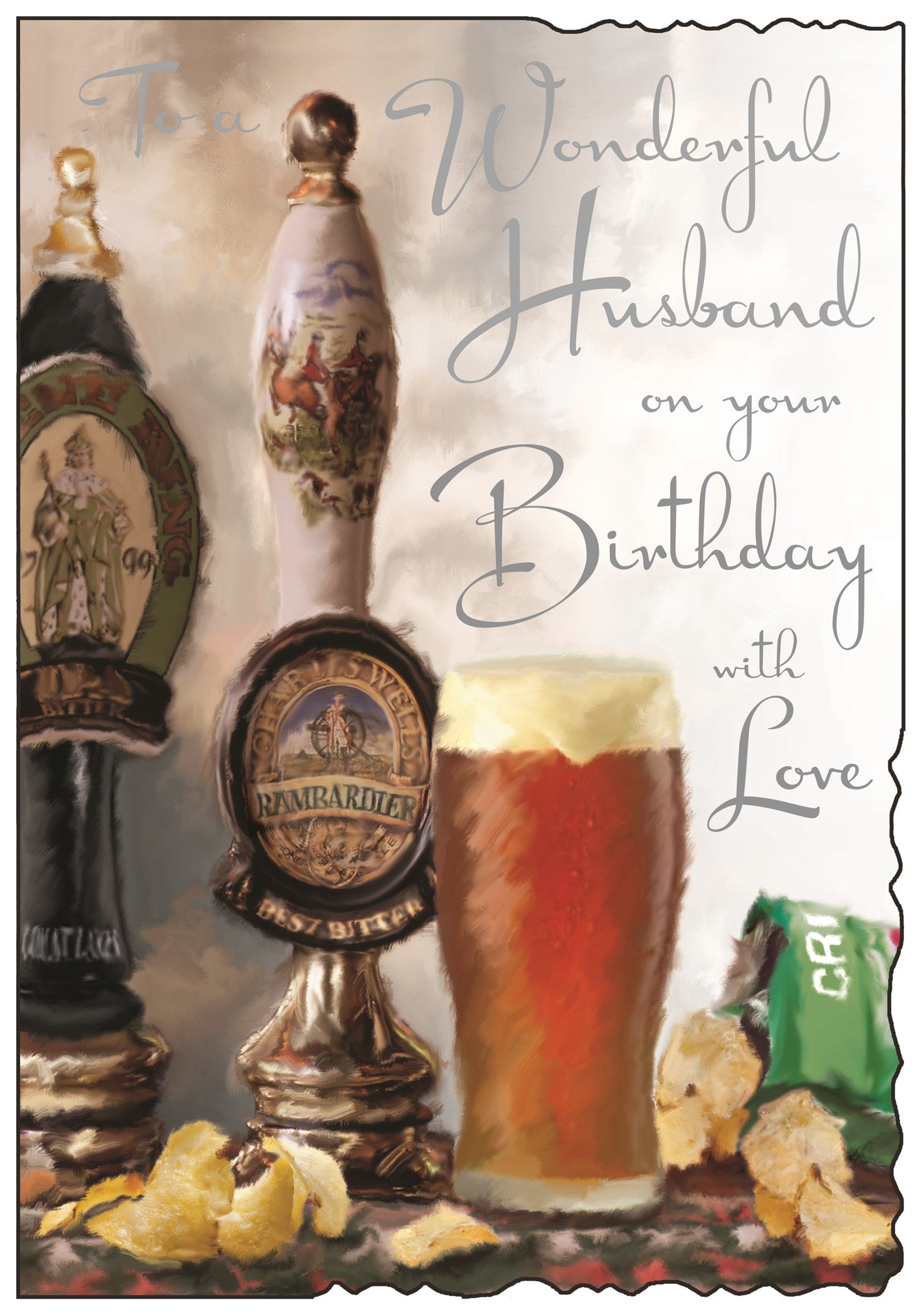 Husband Birthday Card - Beer On Tap