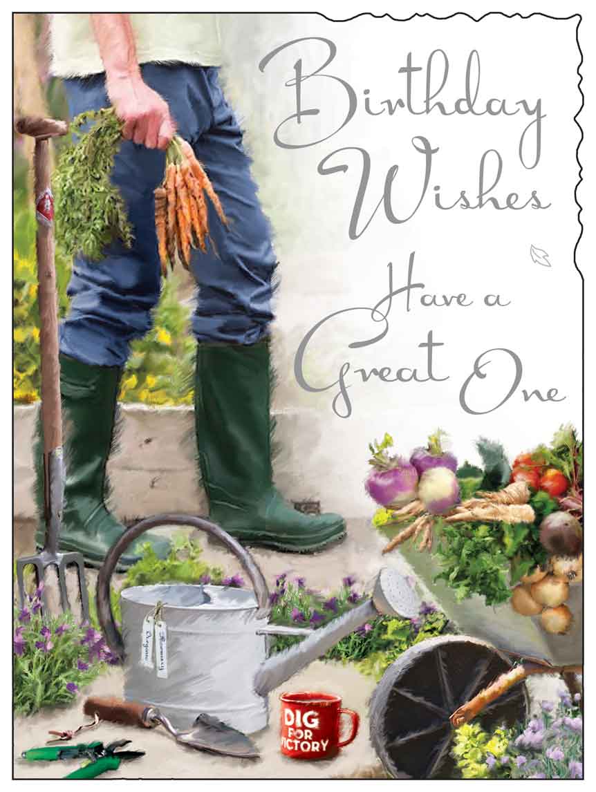 Birthday Card - Vegetable Harvest
