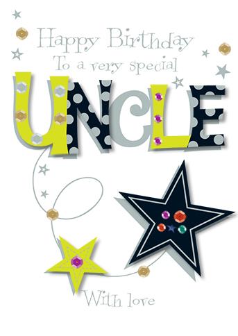Handmade Uncle Birthday Card - Uncle You Are A Star