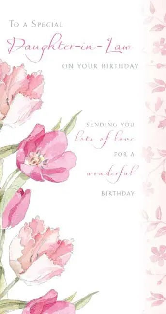Daughter-in-Law Birthday Card - Pretty Tulips With Love