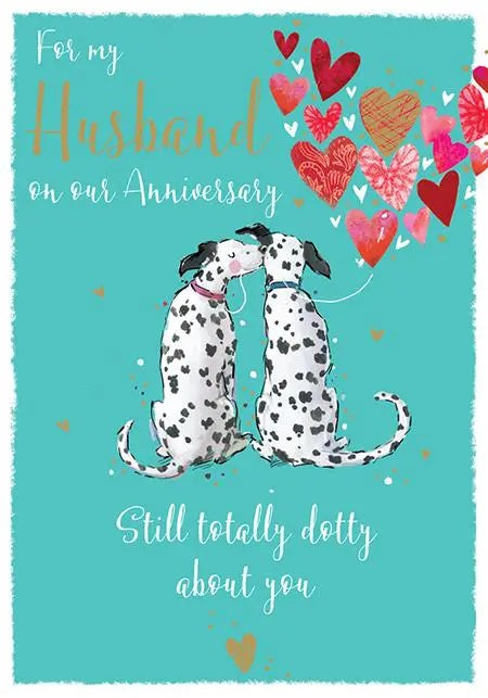 Husband Anniversary Card - Forever Dotty in Love