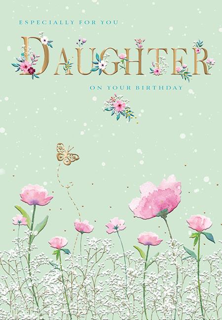 Daughter Birthday Card - Splendid Pink Florals