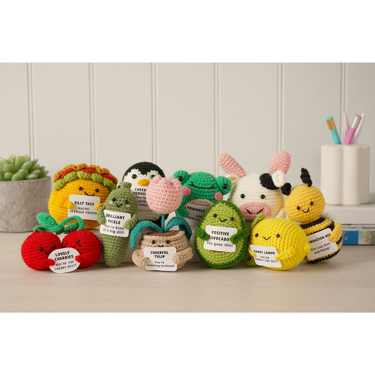 Apples To Pears Positivity Crochet Set - Lemon