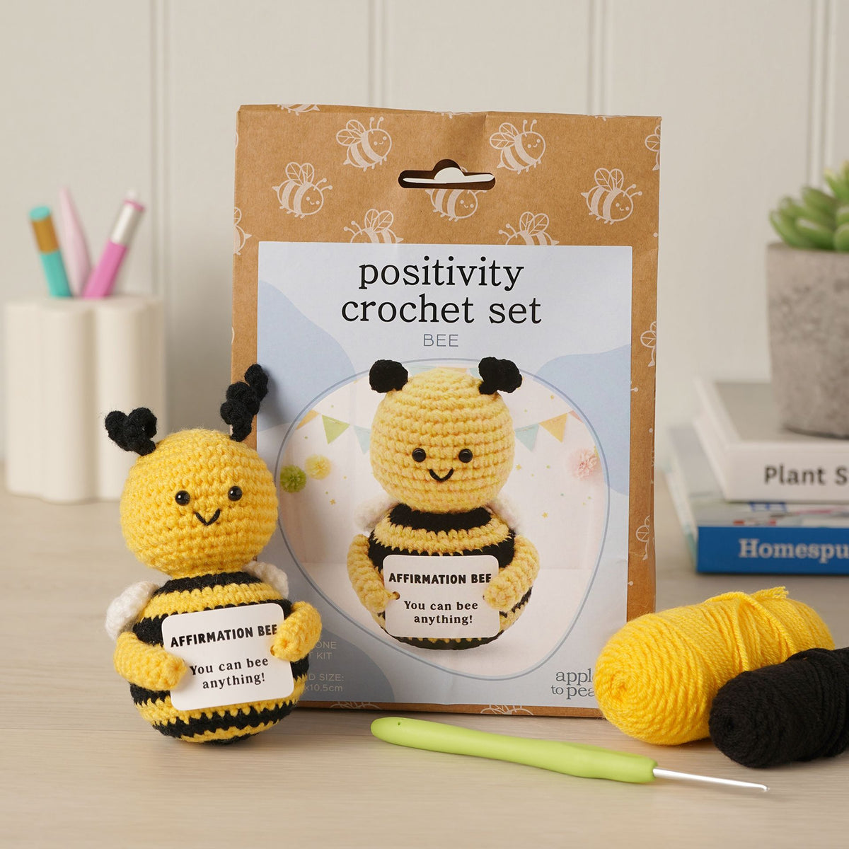 Apples To Pears Positivity Crochet Set - Bee