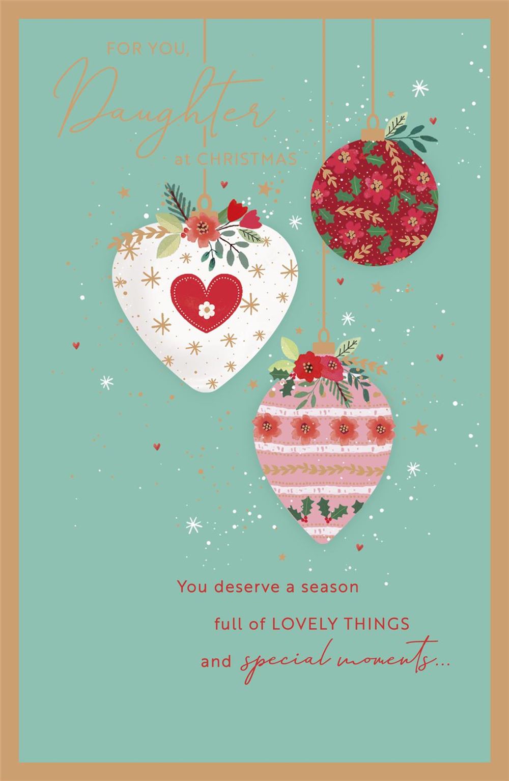 For You Daughter at Christmas Card