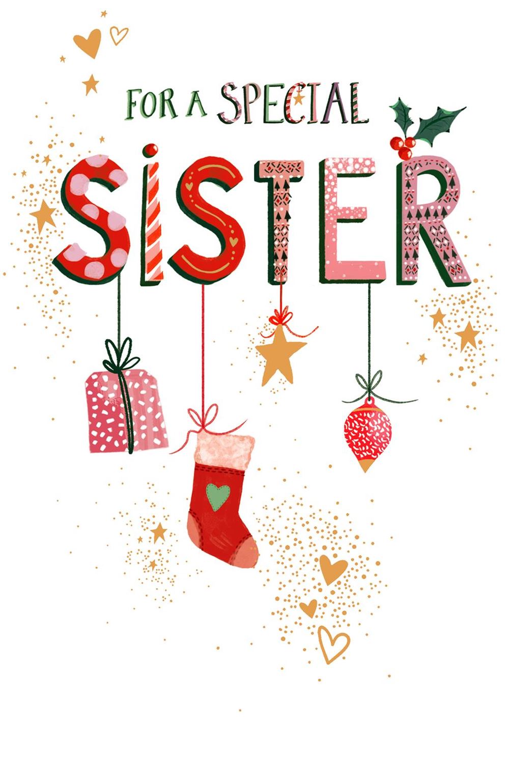 For A Special Sister Christmas Card