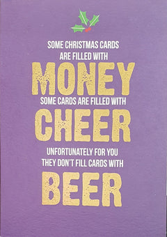 Money Cheer Beer General Christmas Card