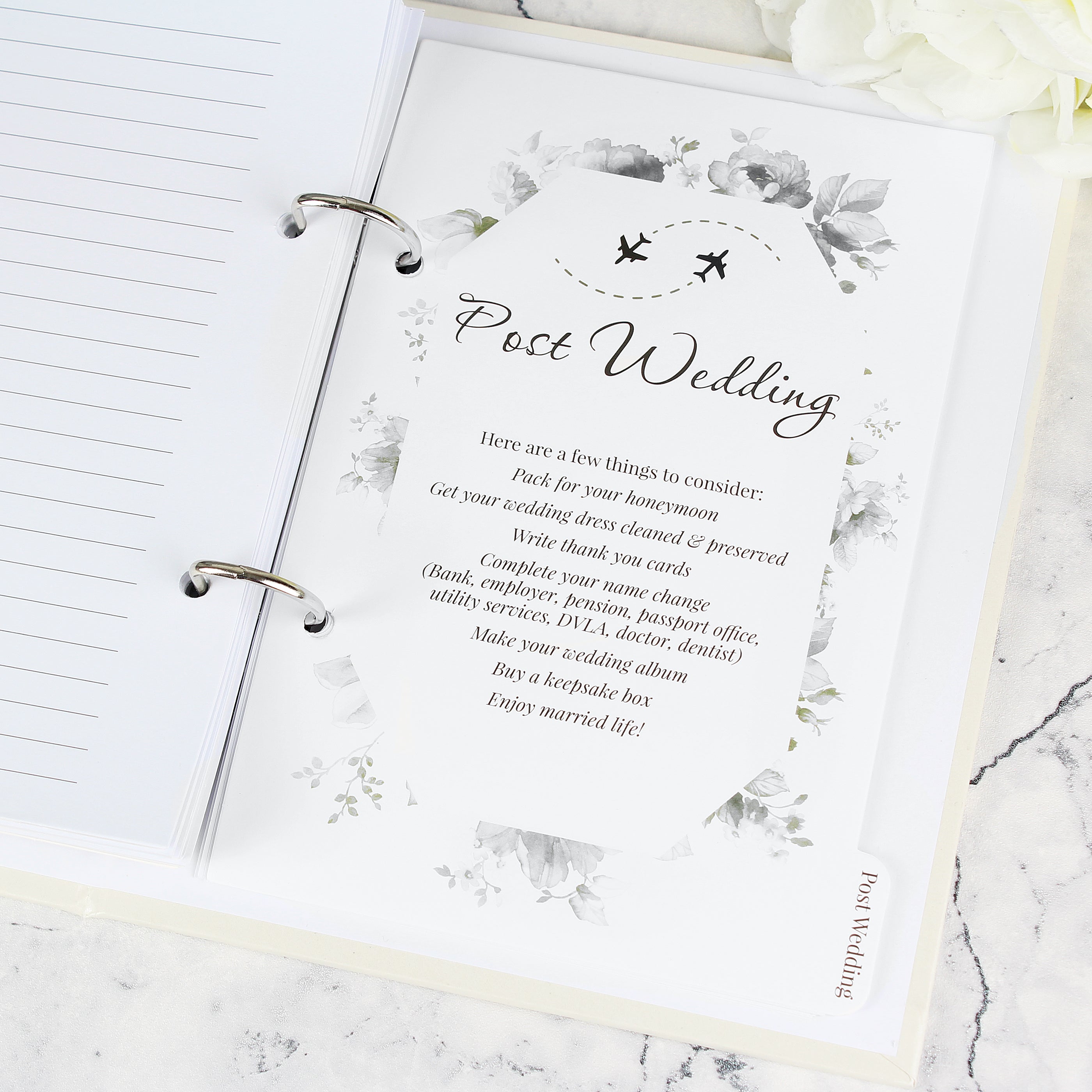 Personalised Botanical Border Wedding Planner