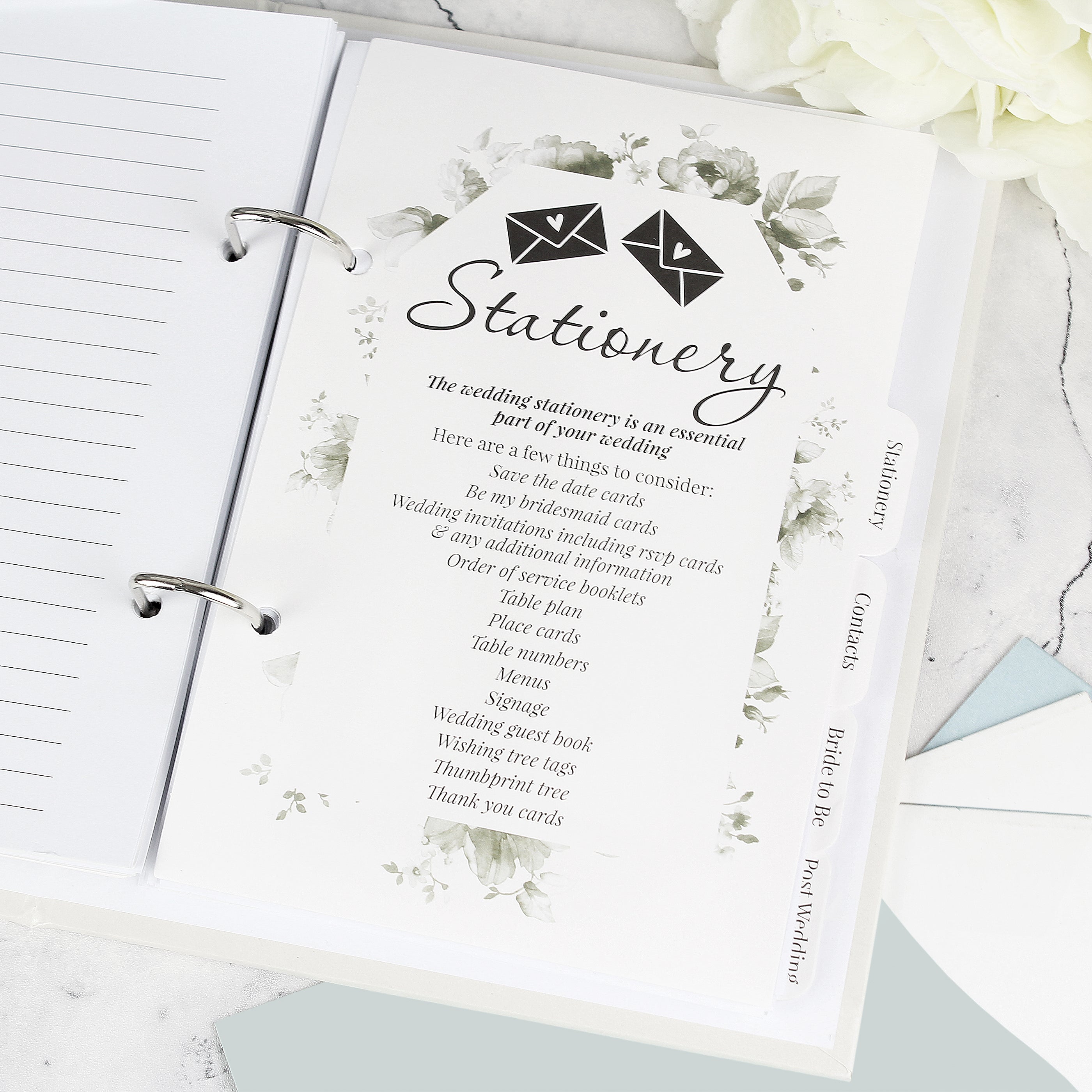 Personalised Botanical Border Wedding Planner