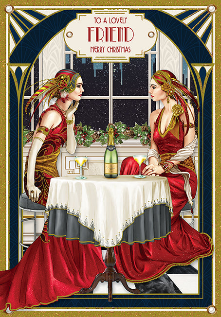 To A Lovely Friend Merry Christmas Card