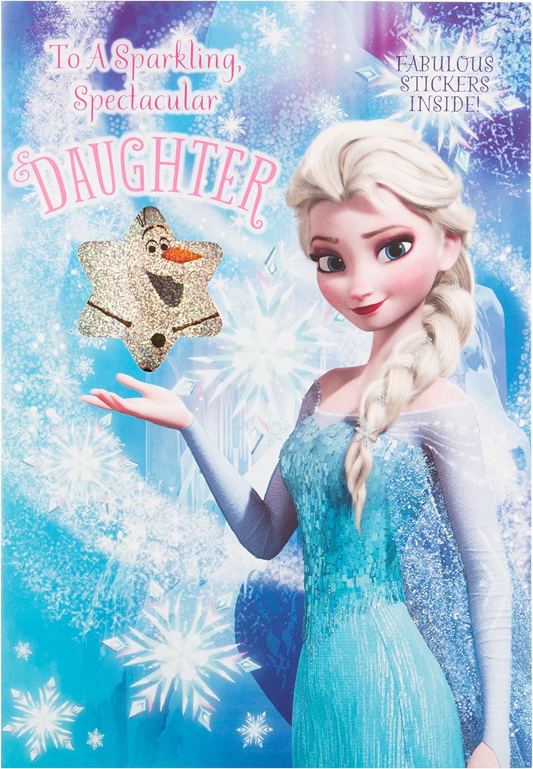 Frozen Daughter Birthday Card 'with Stickers'