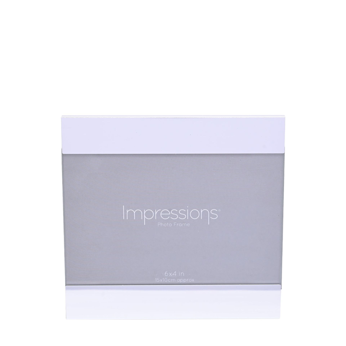 Impressions Shiny Silver Slide Photo Frame 6" x 4"
