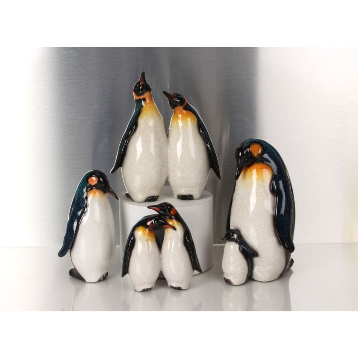 Naturecraft Polished Effect - 2 Penguins 15cm