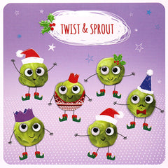 Humour Christmas Card - Twist and Sprout