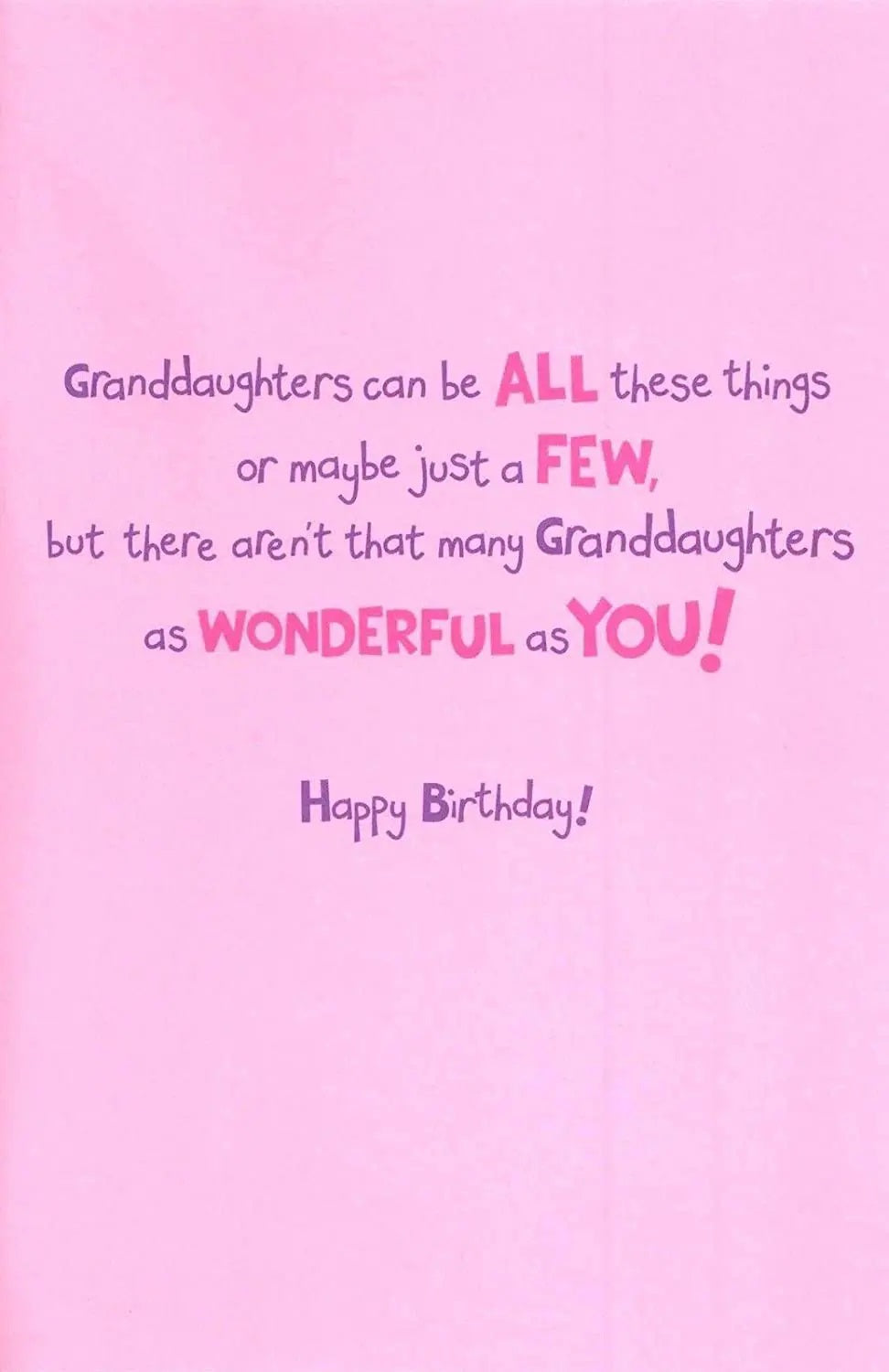 Granddaughter Birthday Card - Stylish Funny Princess Style