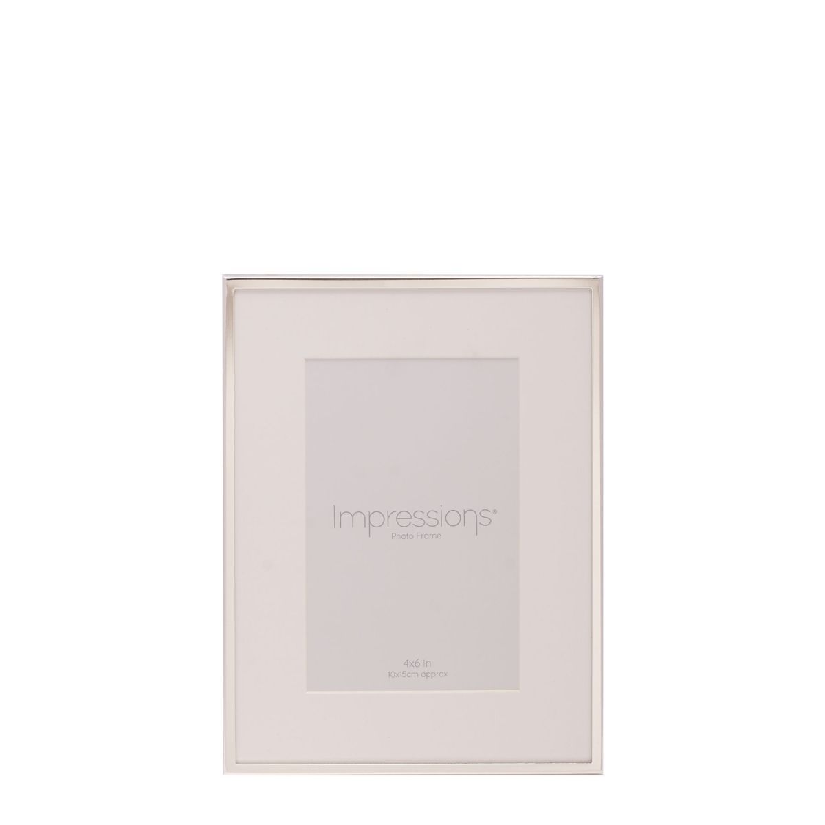 Impressions Silverplated Photo Frame White Border 4" x 6"