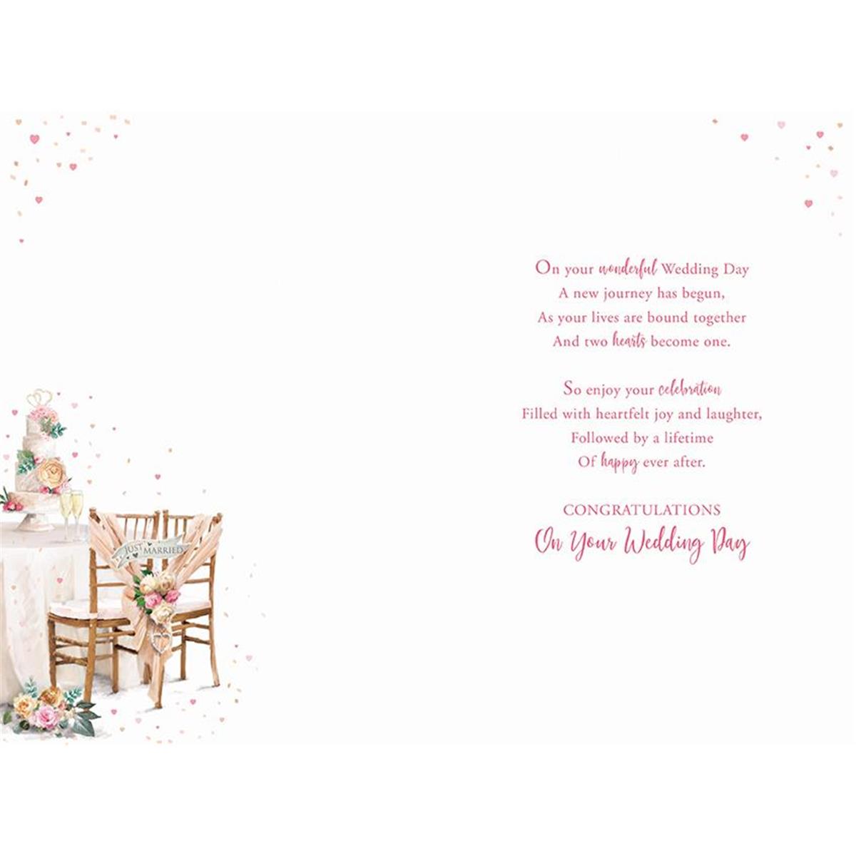 On Your  Wedding Day With  Many Congrtulations Card