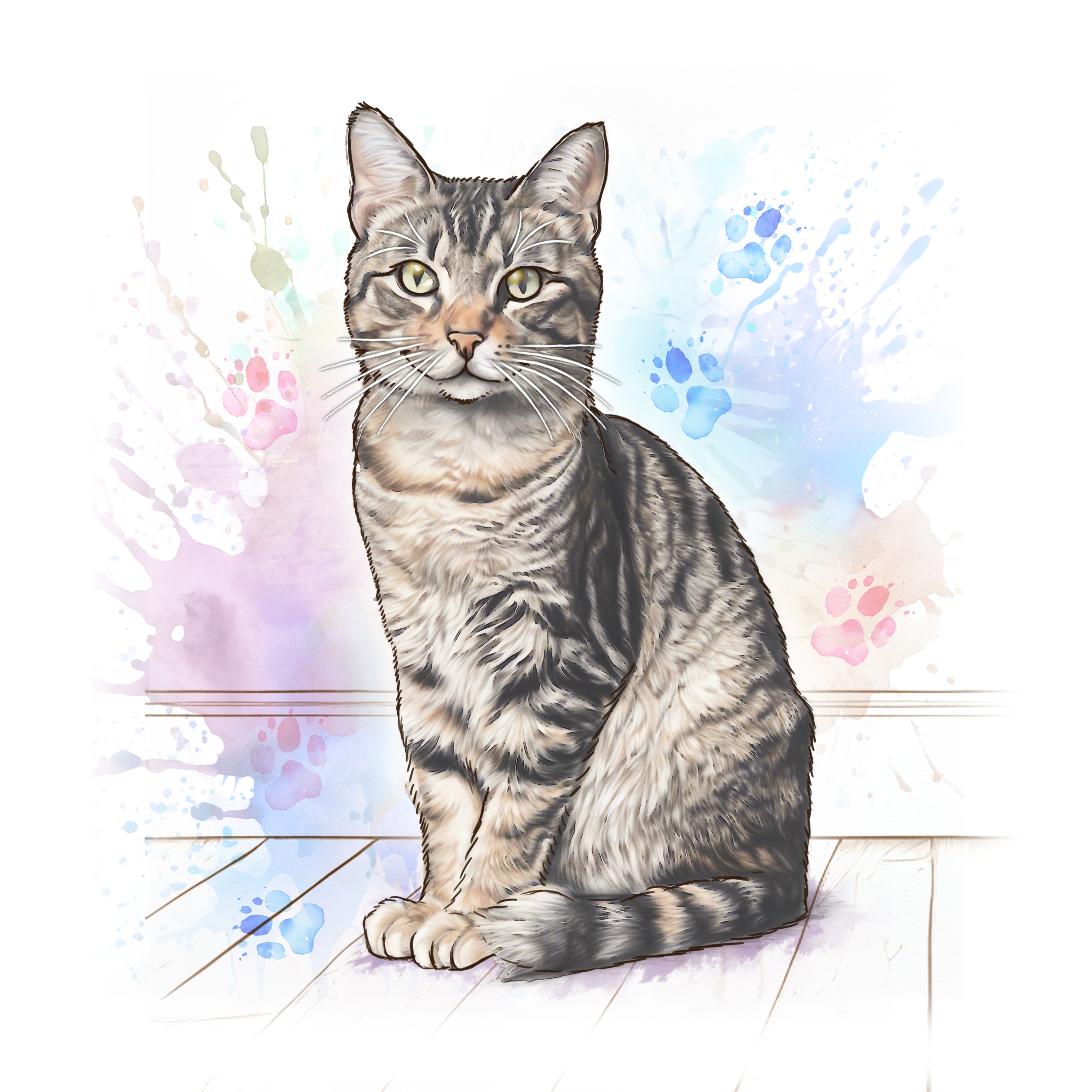 Art of Arora Tabby Cat – Ceramistone Tile
