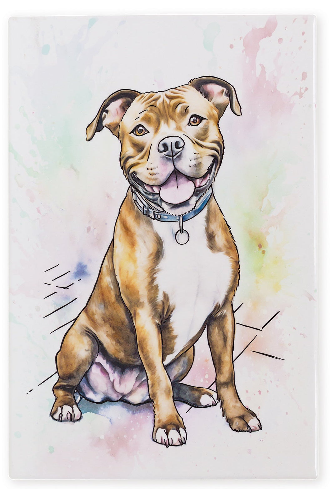 Art of Arora Staffordshire Bull Terrier – Ceramistone Tile