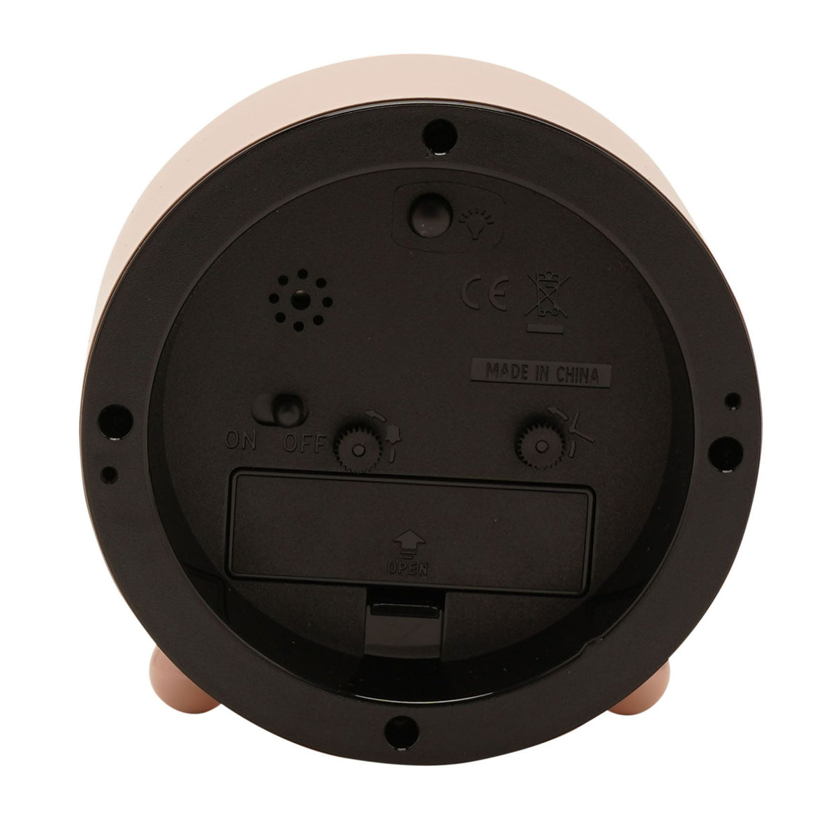 Hometime Metal Case Alarm Clock Light & Snooze Blush 10.8cm **(60/50)**