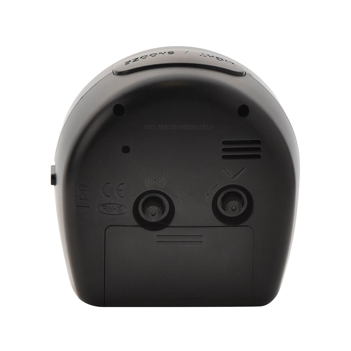 Hometime Round Alarm Clock Light, Snooze, Sweep - Black