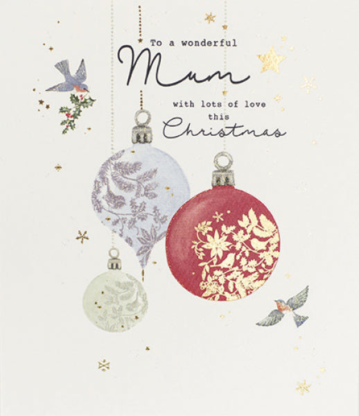 To a Wonderful Mum Christmas Card