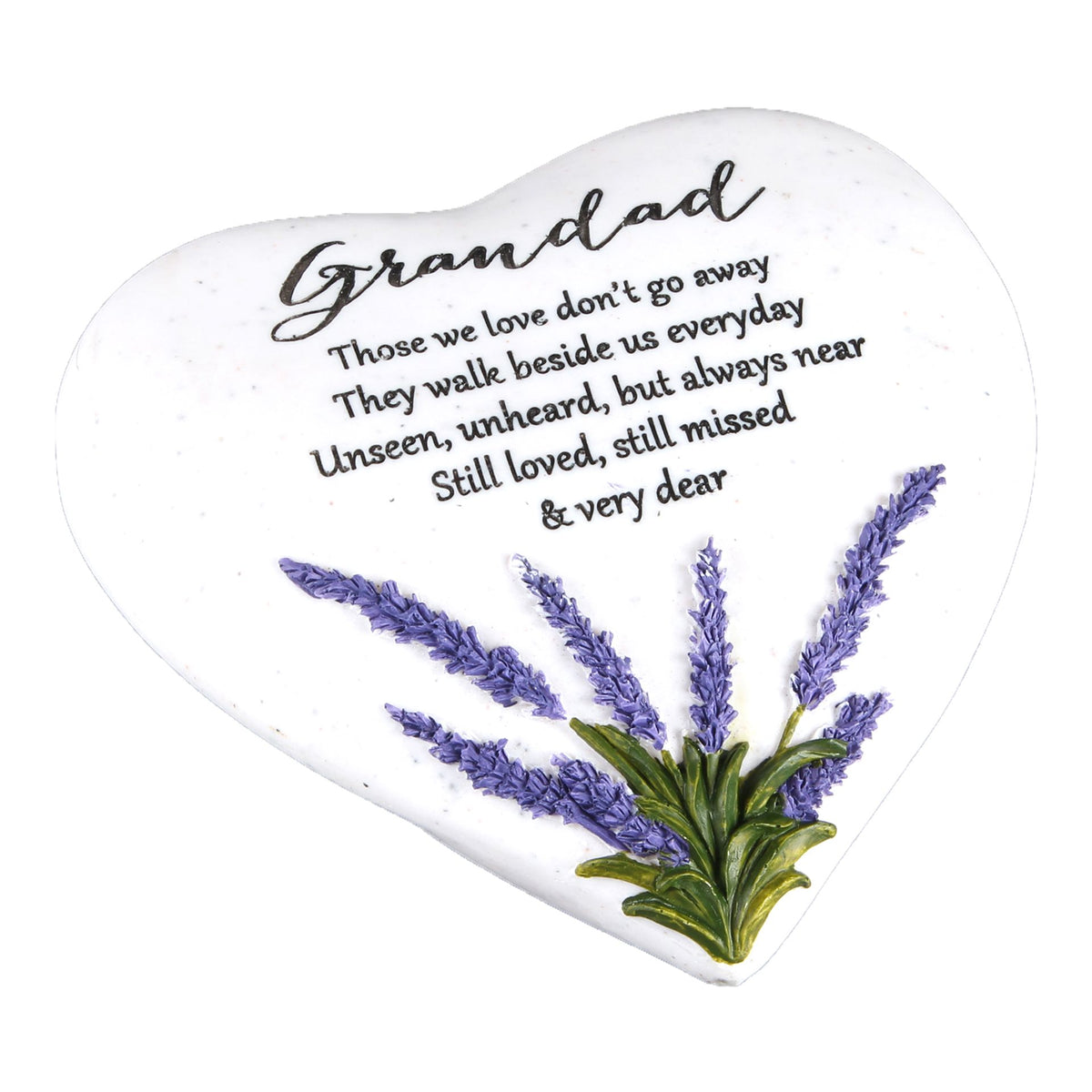 Thoughts Of You Heart Stone / Lavender - Grandad