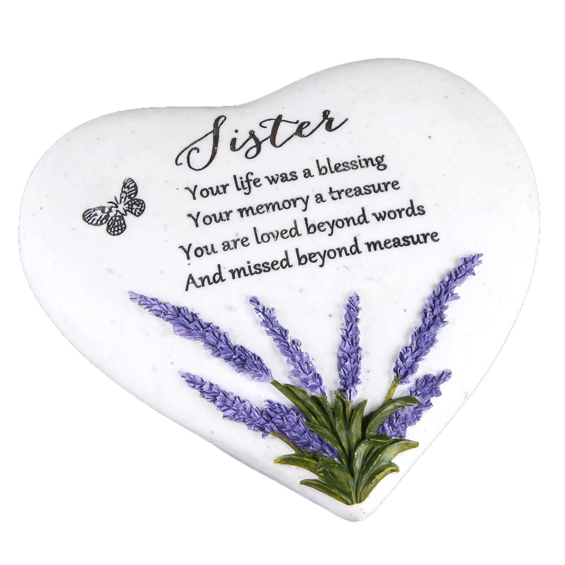 Thoughts Of You Heart Stone / Lavender - Sister