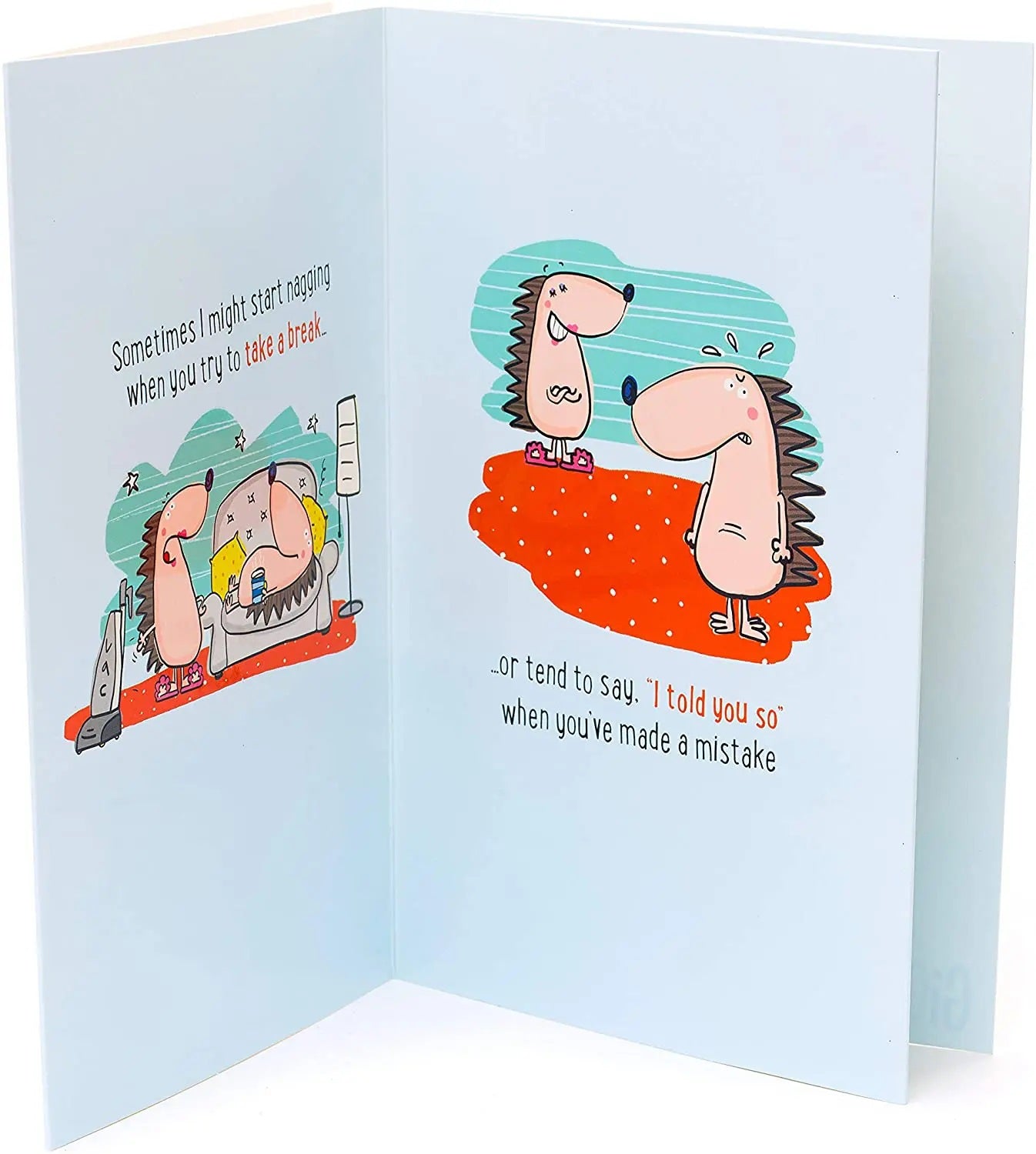 Husband Anniversary Card - Love Throughout Grumps and Smiles - Humour Card