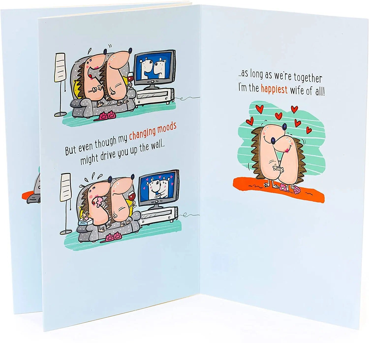 Husband Anniversary Card - Love Throughout Grumps and Smiles - Humour Card