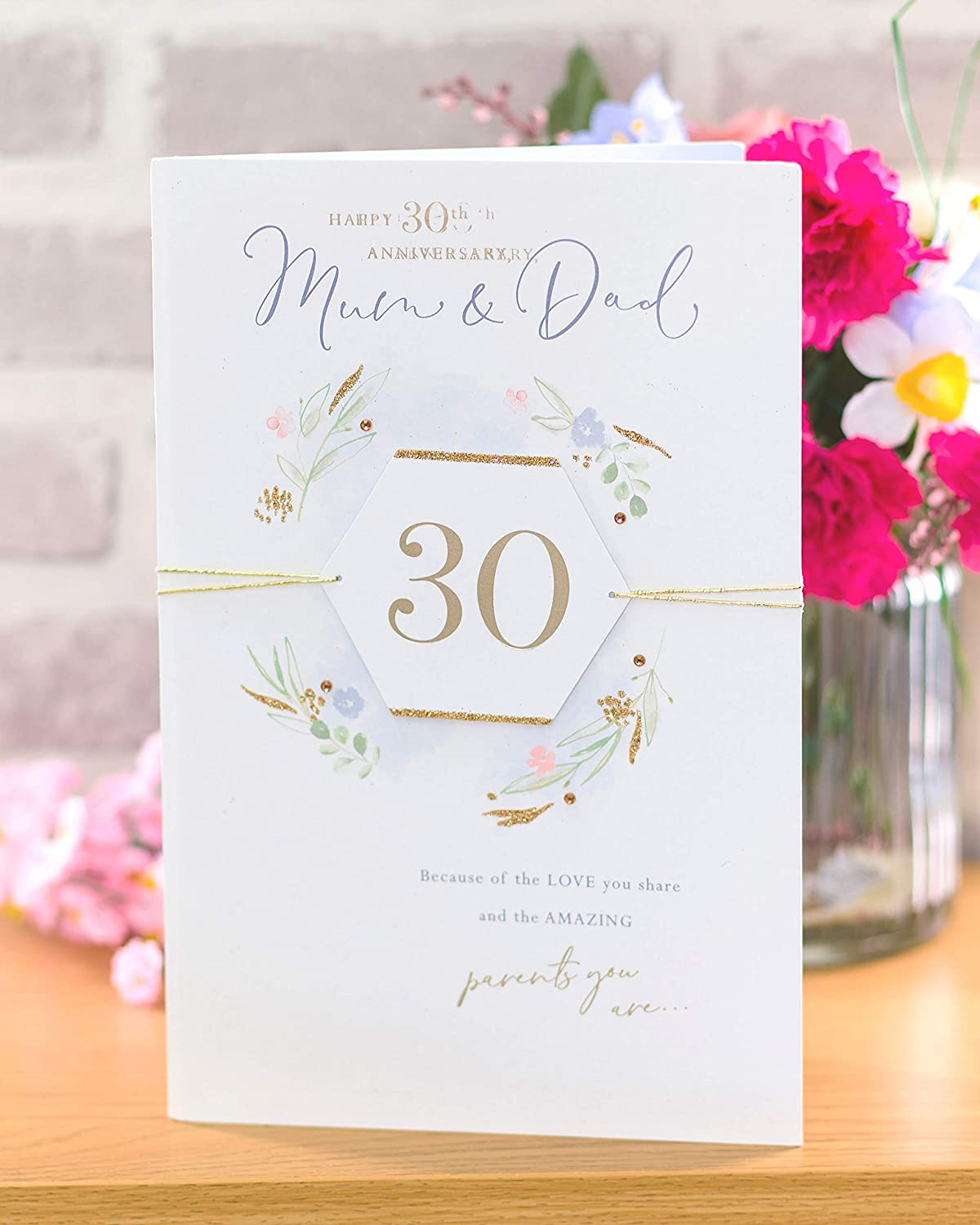 Mum and Dad 30th Wedding Anniversary Card - Celebrating Your Enduring Love and Parental Grace