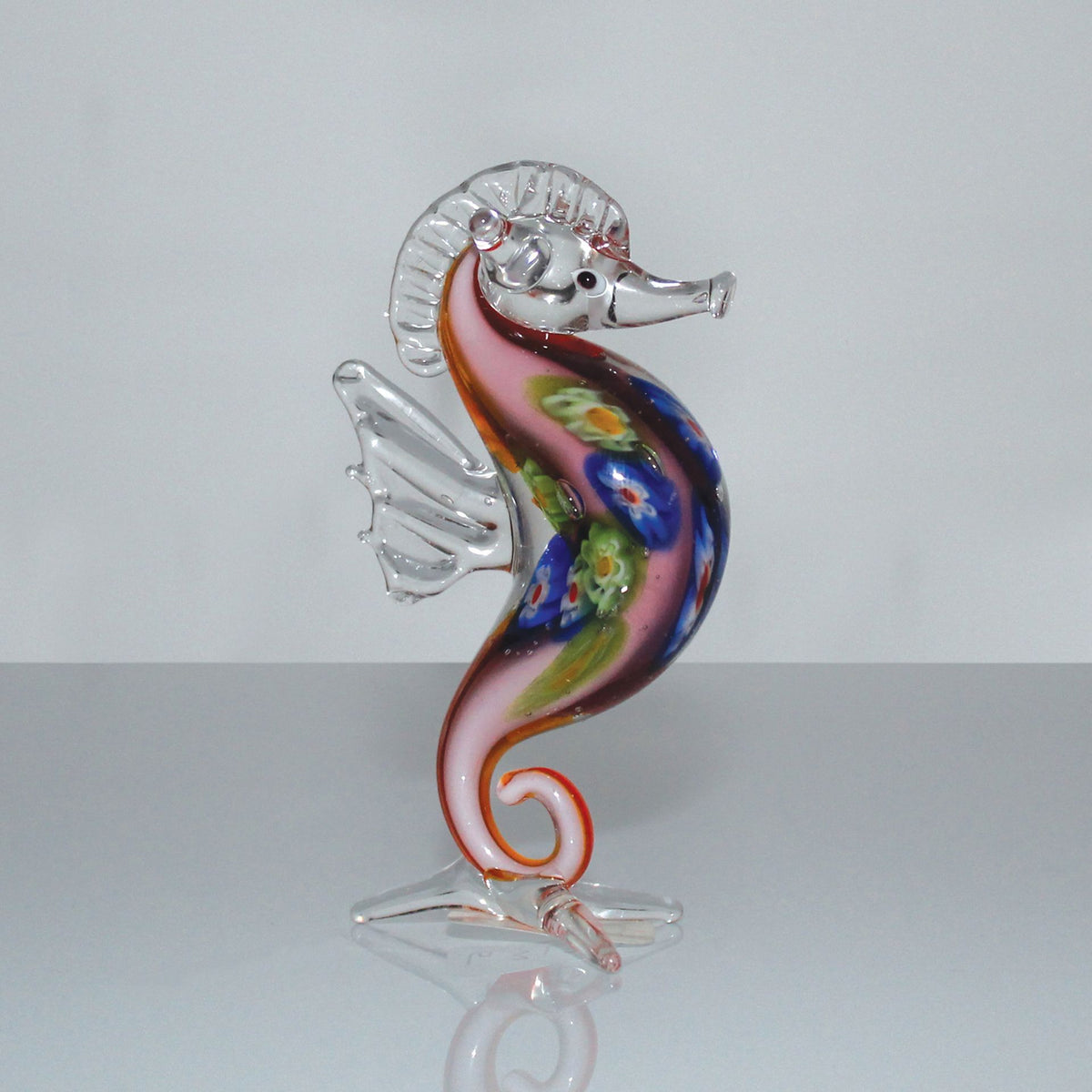 Objets d'art Miniature Glass Figurine - Sea Horse