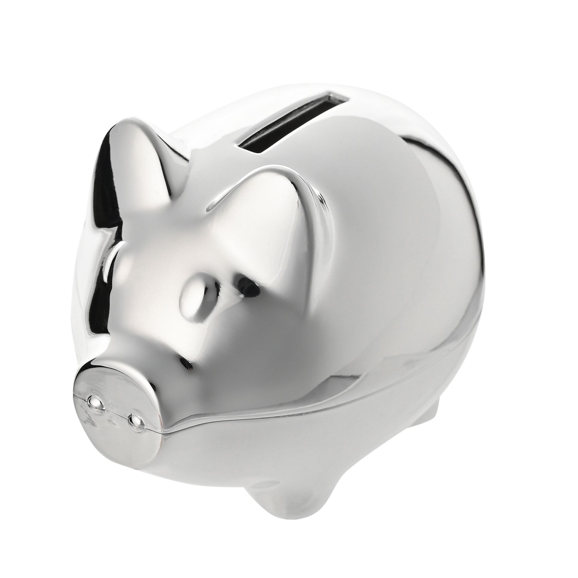 Bambino Silver Plated Piggy Money Box