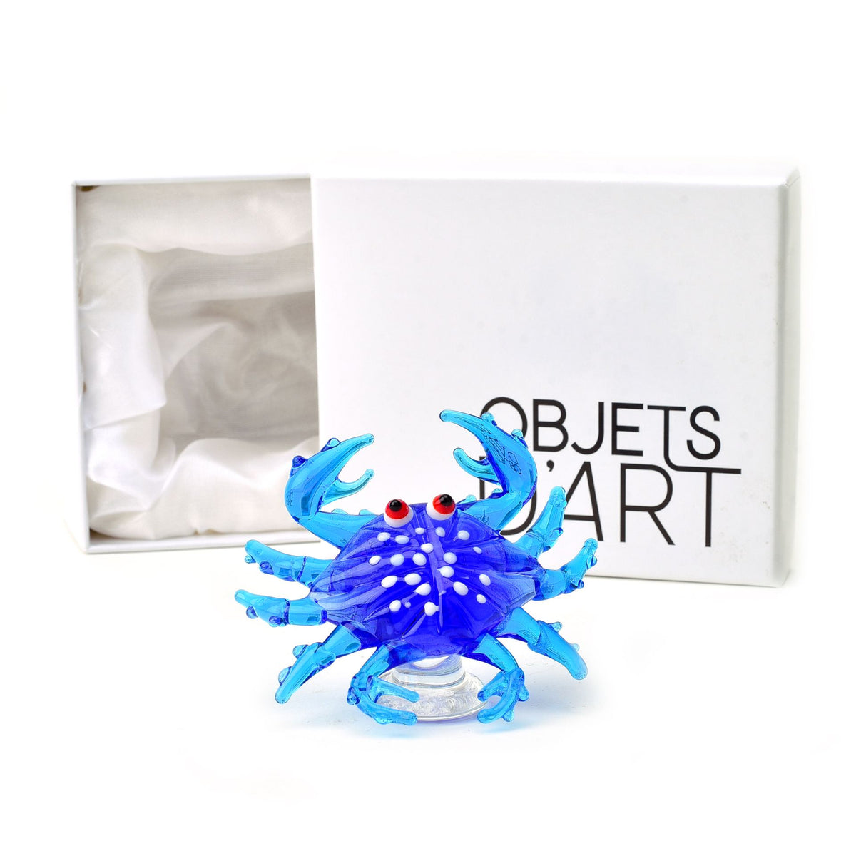 Objets D'art Miniature Glass Figurine - Crab