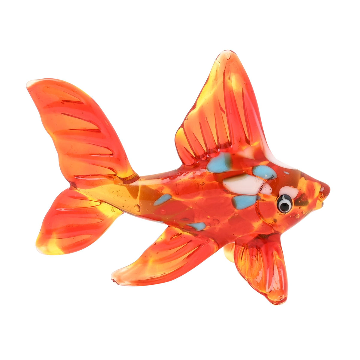 Objets D'art Miniature Glass Figurine - Goldfish