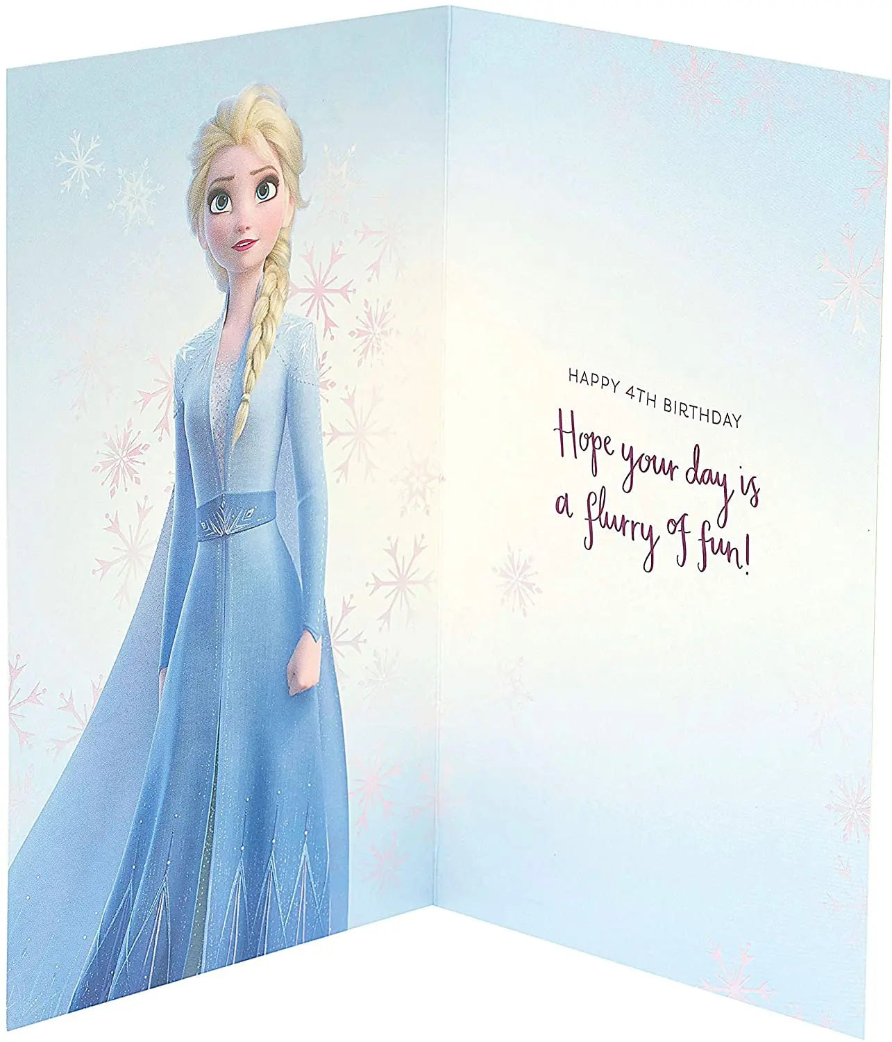 4th Birthday Card - Frozen Elsa