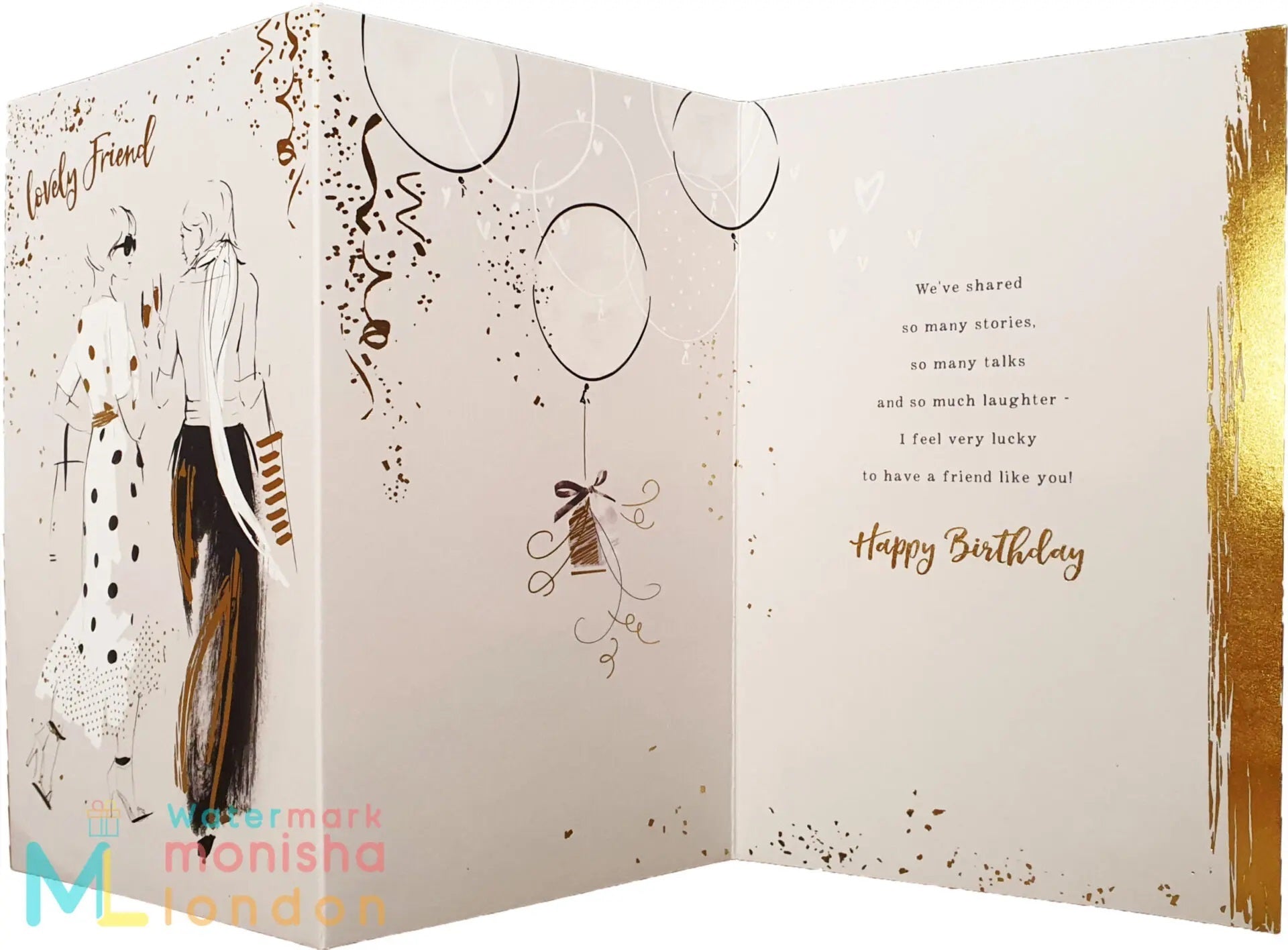 Friend Birthday Card - An Elegant Champagne Toast