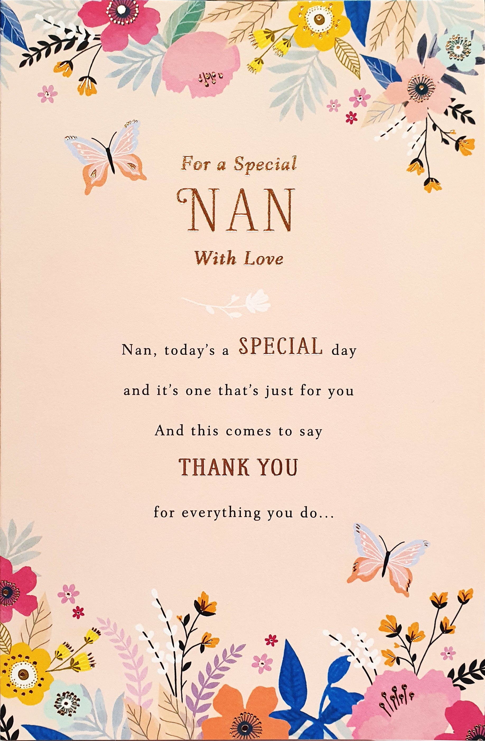 For a Special Nan Birthday Card