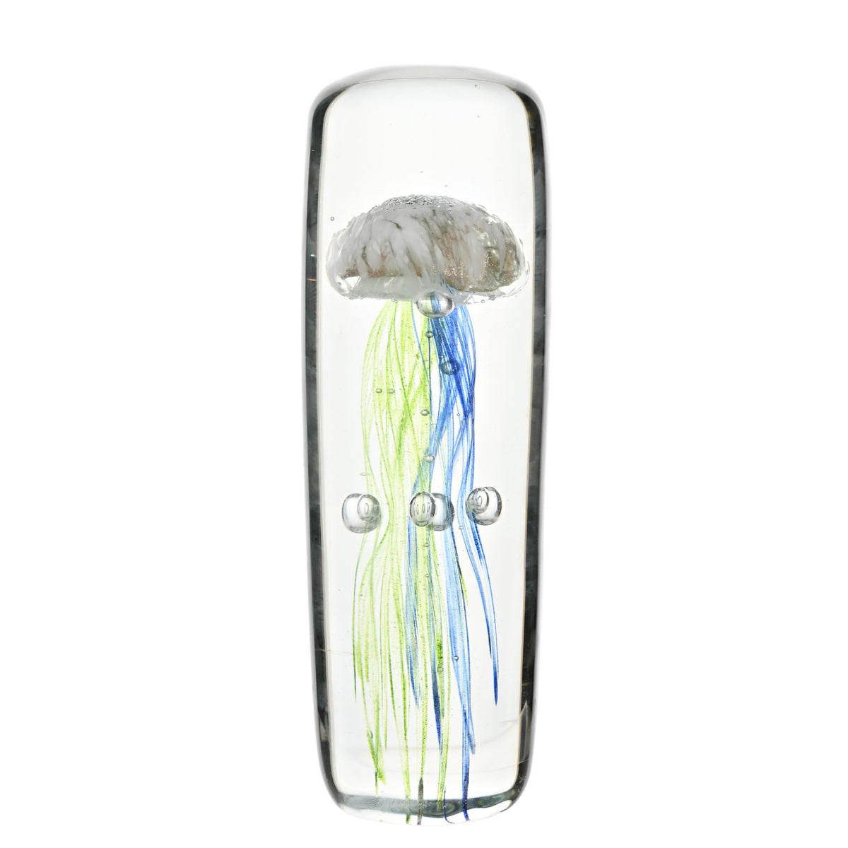 Objets d'art Glass Figurine - Tall Jellyfish Paperweight