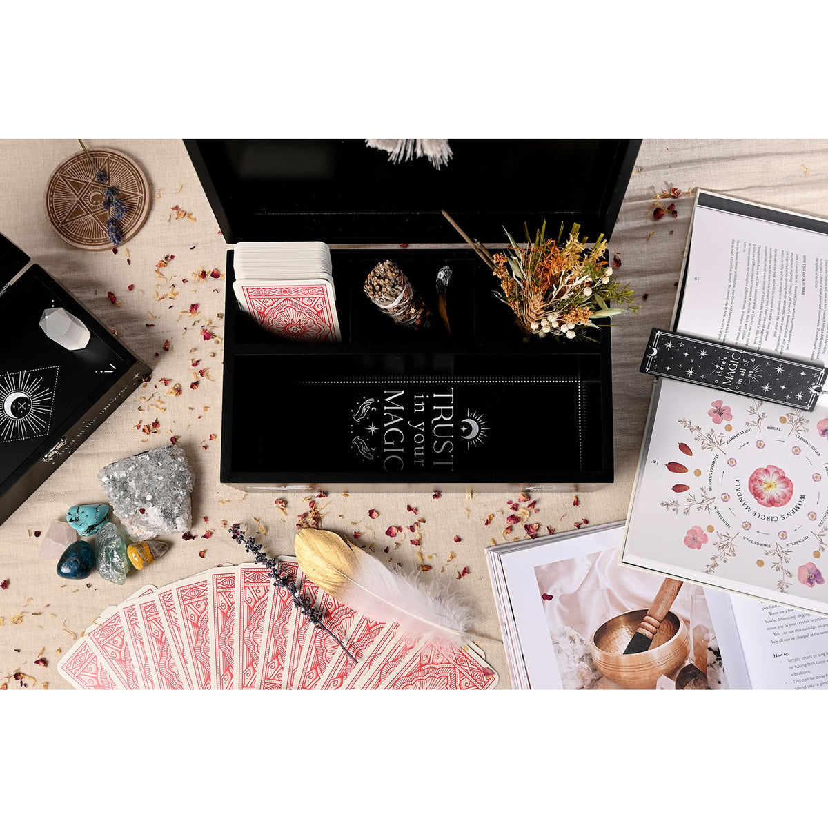 Juliana Mystic Legends Black Wooden Spells & Potion Box