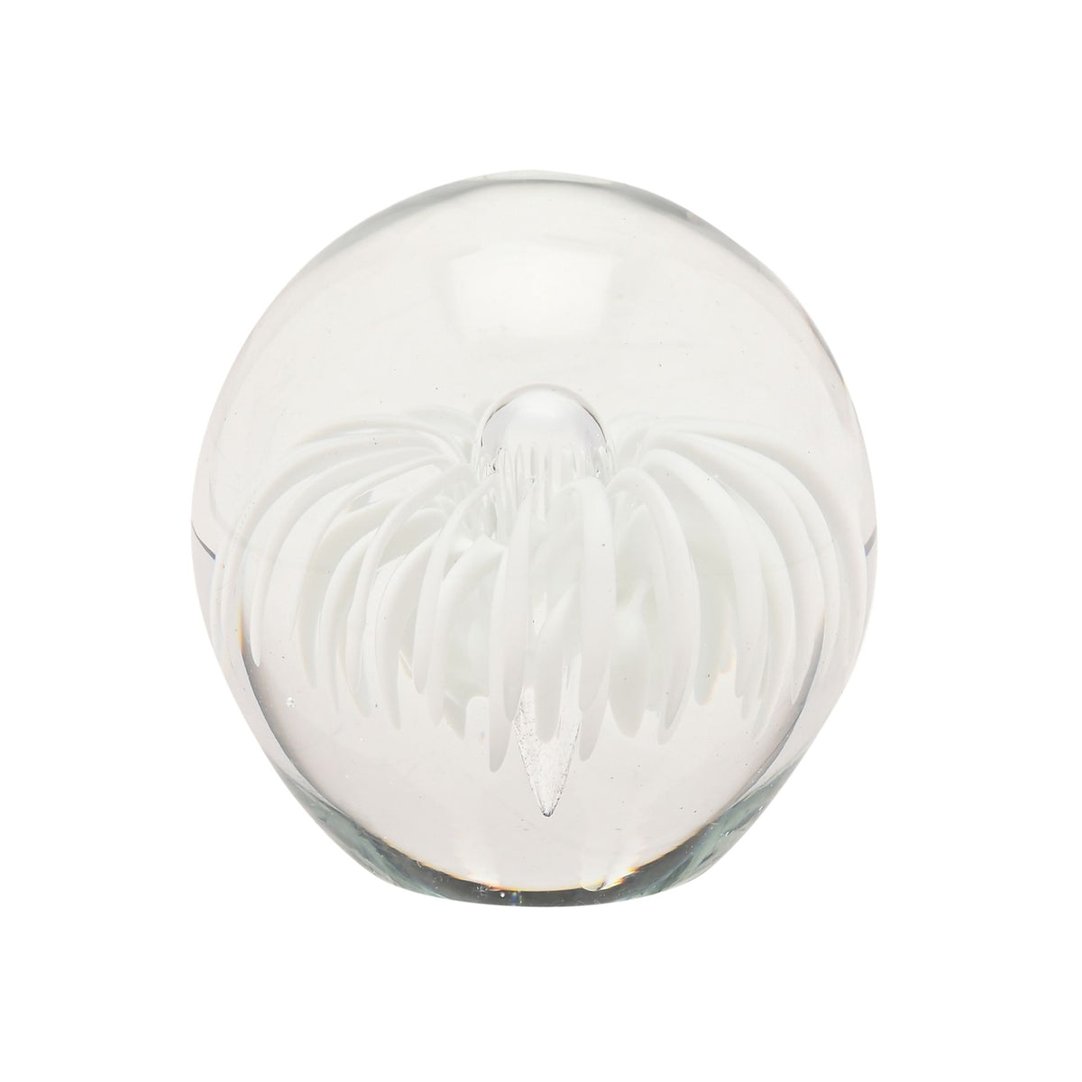 Objets d'art White Burst Flower Paper Weight