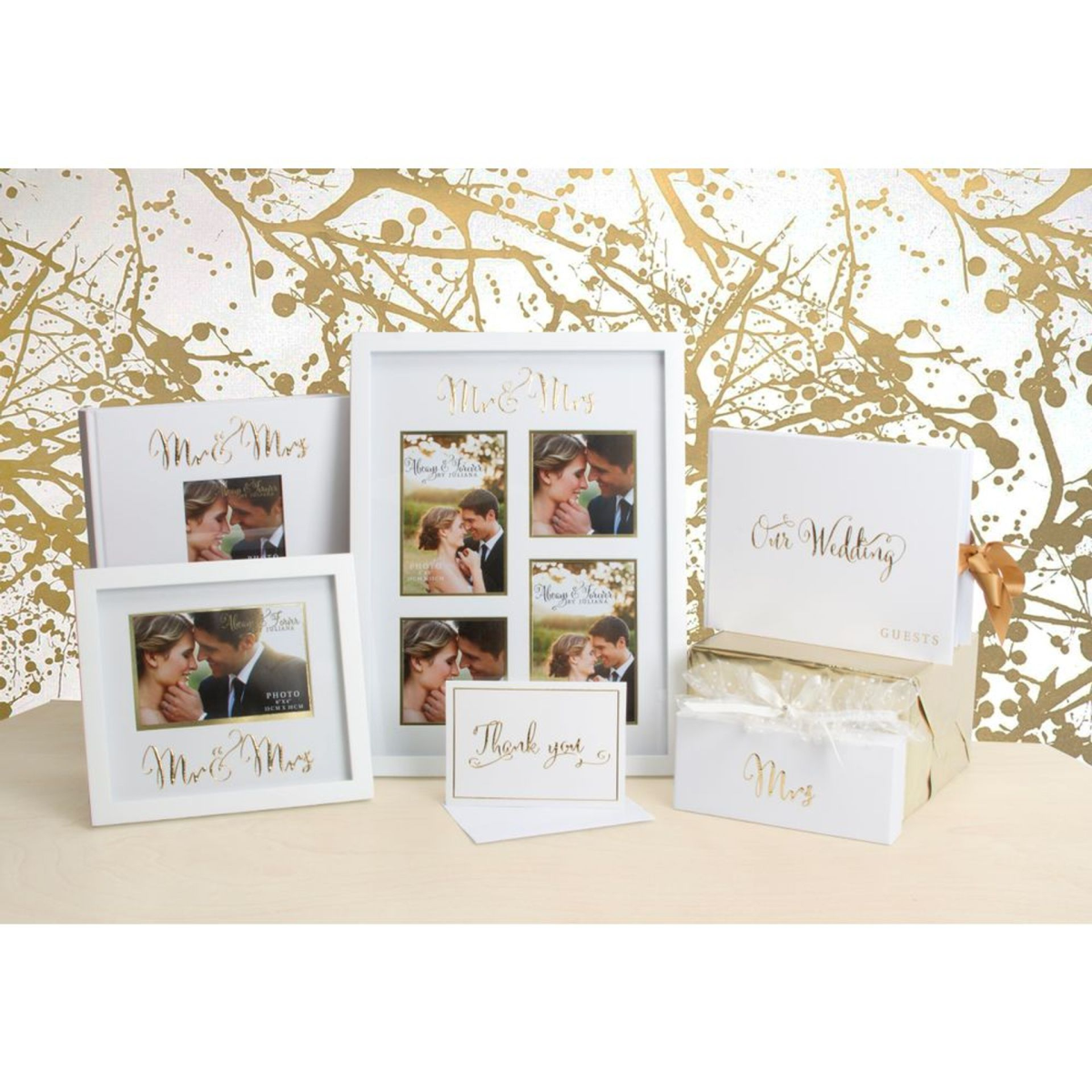 'Always & Forever' Gold Foil "Our Wedding" Guest Book