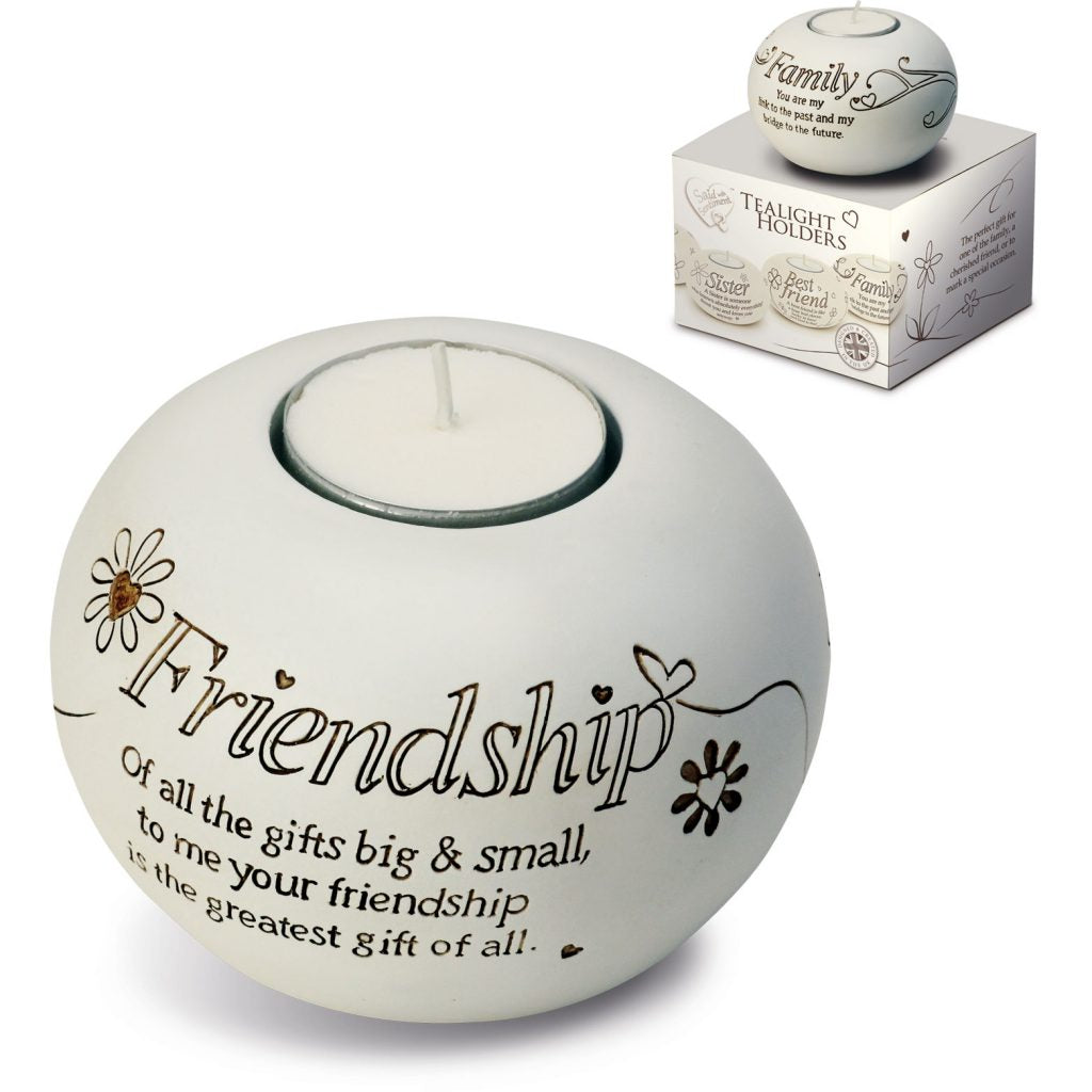Said with Sentiment Tea Light Holder Friendship